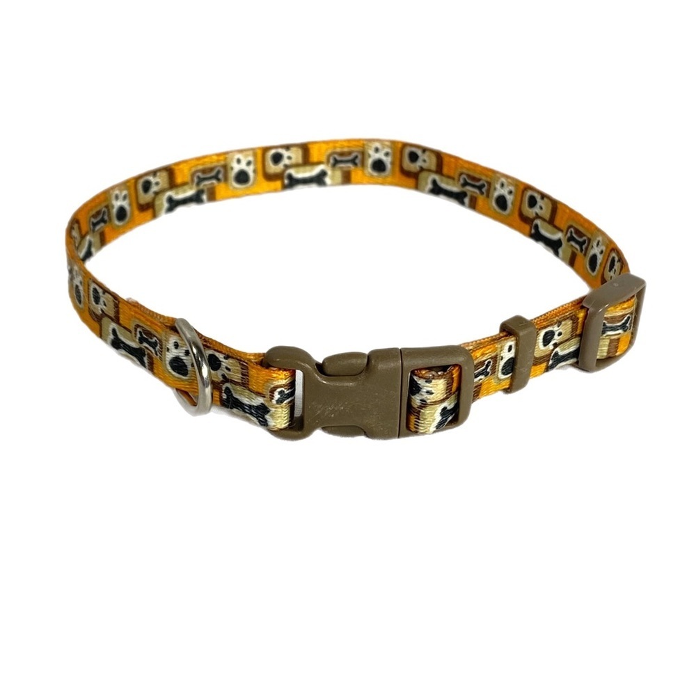 Dog Bone & Puppy Paw Design Puppy Small Animal Collar X-Small